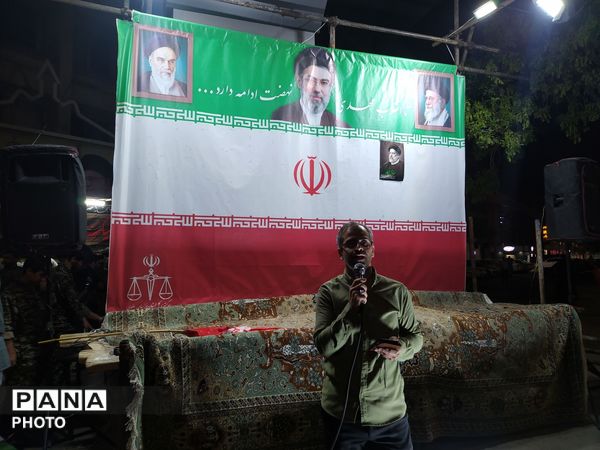 گذری در تجمع مردم محله خیابان شهید مدرس مشهد