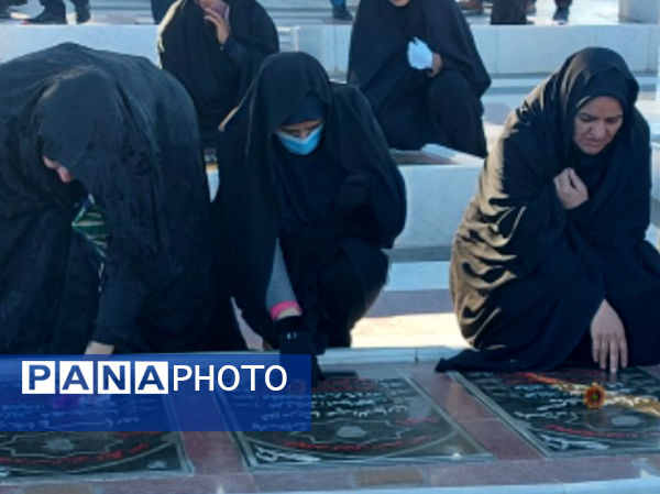 آیین غبارروبی و عطرافشانی گلزار شهدا زیارتگاه شهید مدرس (ره)  