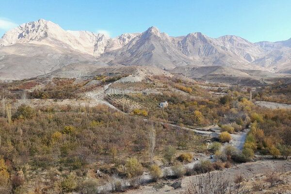 تصاویر زیبا از پاییز رنگارنگ در شهر دار السادات بار نیشابور 