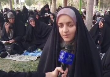 قرائت دعای عرفه در شهر حبیب‌آباد