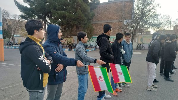 مراسم استقبال از شهید گمنام در دبیرستان شاهد ابوذر غفاری نیشابور 