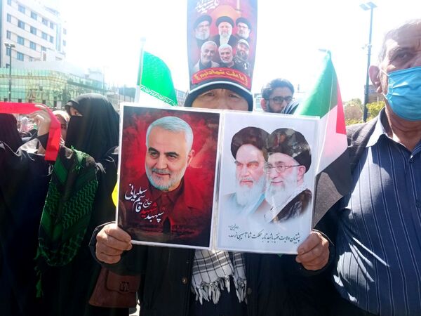 حضور پرشور مشهدی‌ها در راهپیمایی روز قدس؛ فریاد حمایت از فلسطین