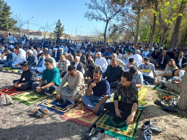 اقامه نماز عید فطر با حضور گسترده مردم اهل سنت تربت جام