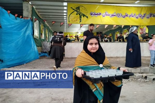  حضور جاماندگان حسینی در مرزهای خوزستان