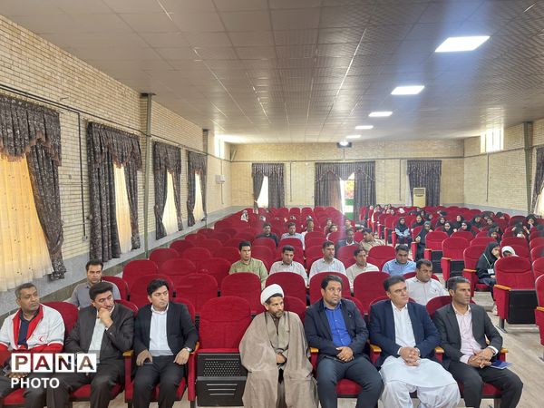 آیین افتتاحیه هفته سلامت در سالن اجتماعات آموزش و پرورش رودبارجنوب
