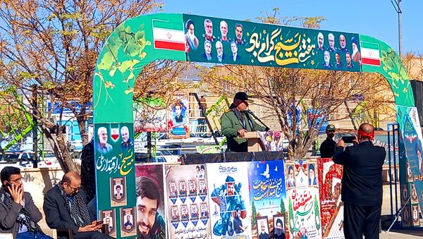 نمایش اقتدار بسیج در شهرستان خلیل آباد