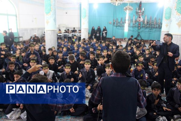 عزاداری دانش‌آموزان قم در آستان مقدس امامزاده سیدعلی(ع)