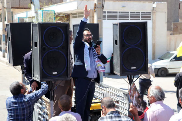 راهپیمایی روز قدس در شهر قنوات قم