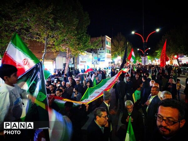 عزاداری هیأت های روستای سعد الدین در مراسم شبانه شهرستان کاشمر