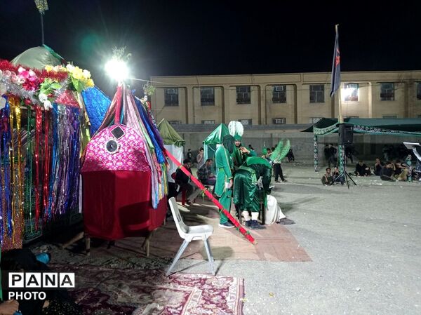 آیین سنتی تعزیه‌خوانی «عروسی شاهزاده قاسم» در محله زرکی میناب