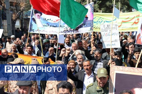 راهپیمایی روز قدس در شهرستان رشتخوار
