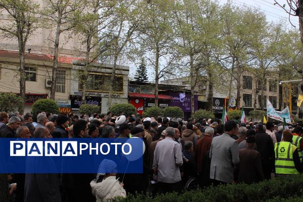 حضور مردم آمل در راهپیمایی روز قدس