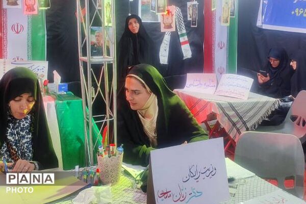 خدمت رسانی دانش‌آموزان و فرهنگیان دبیرستان تزکیه شهرری در موکب بسیج دانش آموزی 