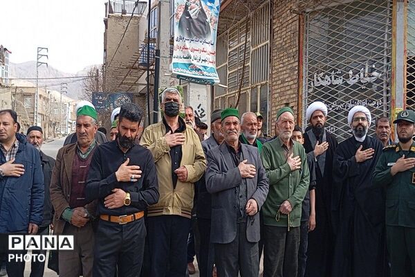 حضورخودجوش مردم سادات شهر بار به مناسبت شهادت حضرت آیت الله خامنه ای 