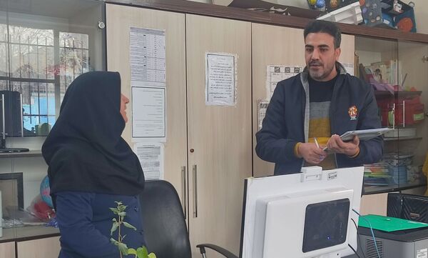 بازید راهبران آموزشی از دبیرستان میثاق منطقه تبادکان مشهد