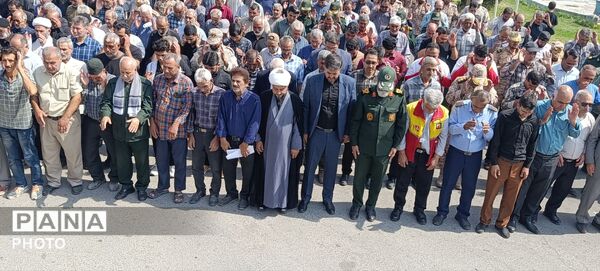 وداع باشکوه مردم با پیکر شهید «علی‌اصغر نورانی»
