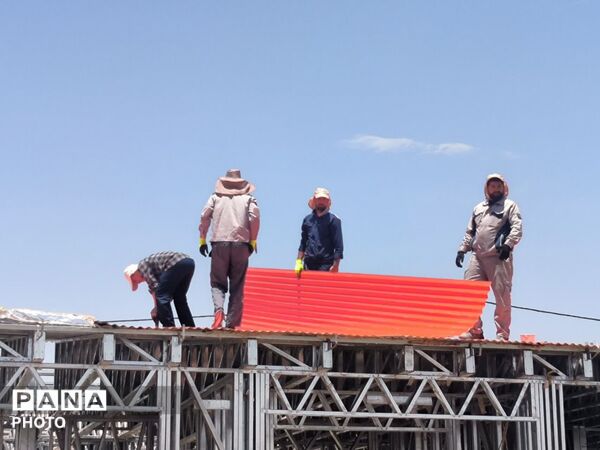 عملیات اجرایی آموزشگاه ۶ کلاسه «شهید دربندی» در روستای قلعه‌ نوِ کلات 