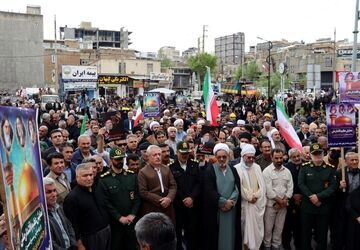 اقتدار مرزنشینان جوانرود در همایش «جان‌فدا برای ایرا امام رضایی»