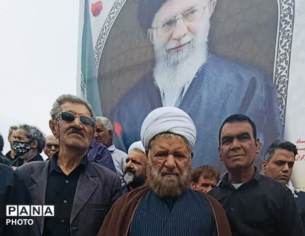 تشییع «شهیده فاطمه طاهری فرد» مدیر دبستان میناب در جیرفت