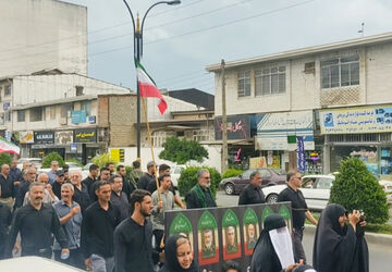 راهپیمایی جاماندگان اربعین حسینی در بابلسر 