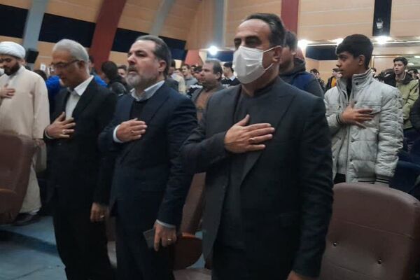 مراسم بدرقه دانش آموزان پسر ناحیه یک و دو شهرری در اردوی راهیان نور 