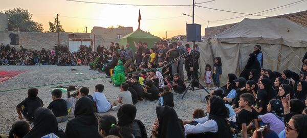 مراسم تعزیه خوانی حسینی در روستای حسین آباد شهرستان شیروان