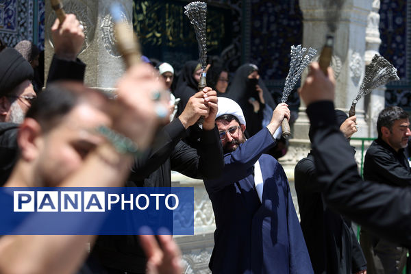 عرض تسلیت دسته‌های عزاداری سالروز شهادت امام باقر(ع) به کریمه اهل بیت