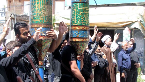 مراسم جاماندگان اربعین در روستای تحت منظر 