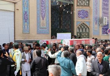 بدرقه عاشورایی شهدای حادثه تروریستی ایرانشهر در زابل