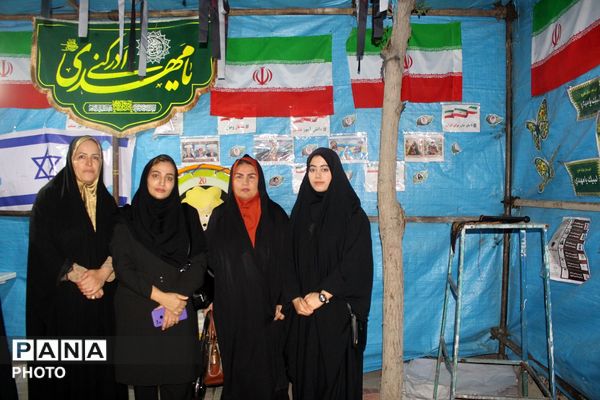 گردهمایی معلمان چهاردانگه در موکب فرهنگیان تجمعات شبانه