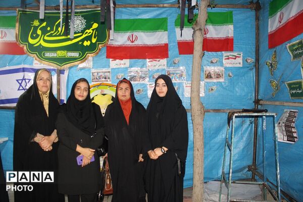 گردهمایی معلمان چهاردانگه در موکب فرهنگیان تجمعات شبانه