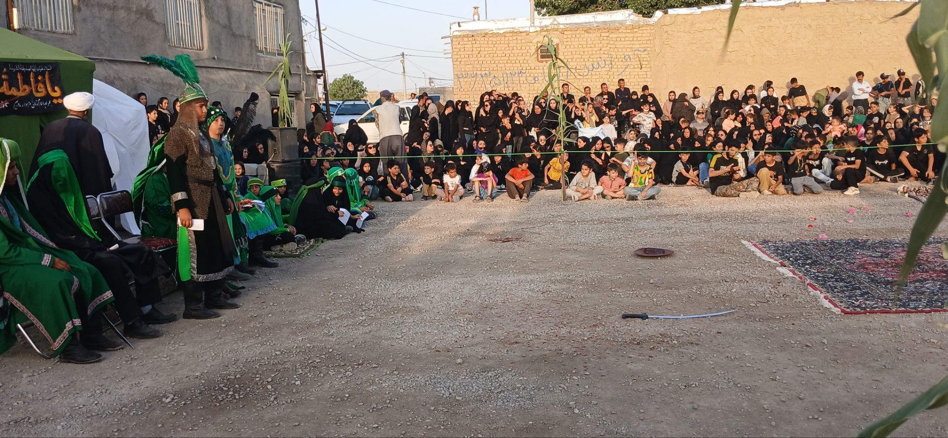 آیین تعزیه‌خوانی در عاشورای حسینی در روستای حسین آباد شیروان