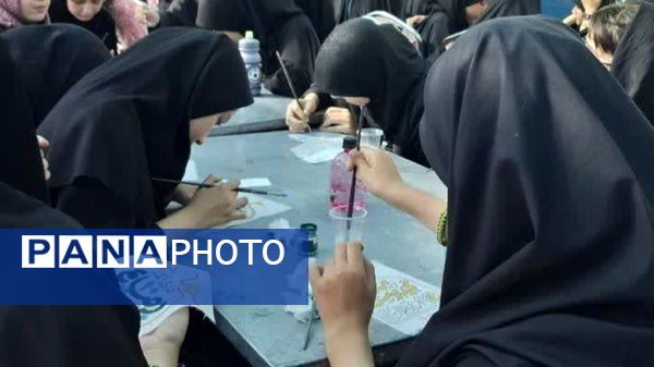 خدمت رسانی موکب سوغات و هنر دختران نوجوان مشهدی 