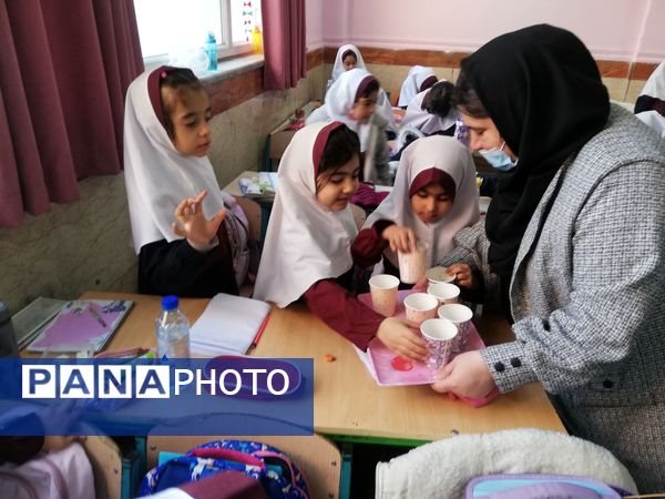 موکب دانش‌آموزی مدرسه ۲۲ بهمن به‌مناسبت ولادت حضرت مهدی (عج)