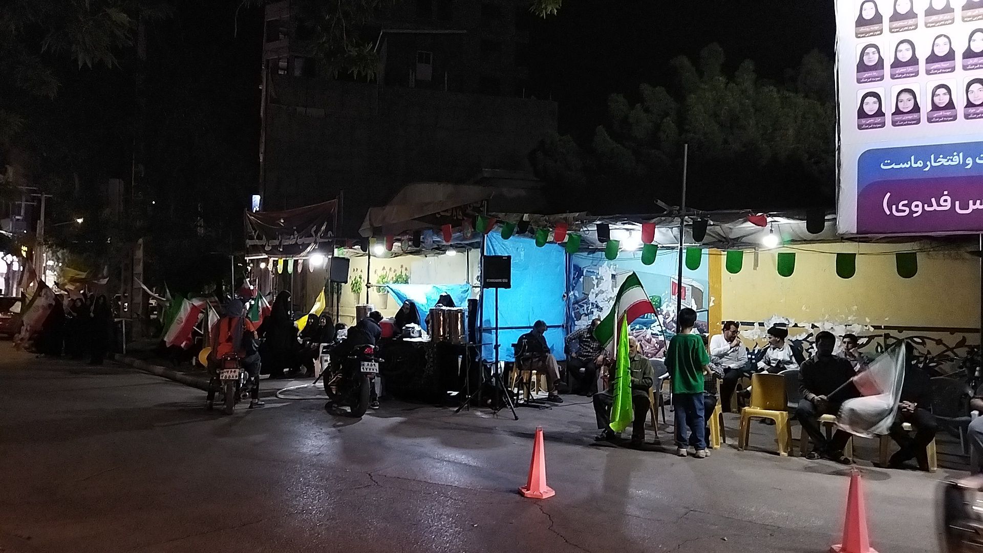 گذری بر اجتماع روبه روی  موکب قمر بنی هاشم در نود و چهارمین شب 