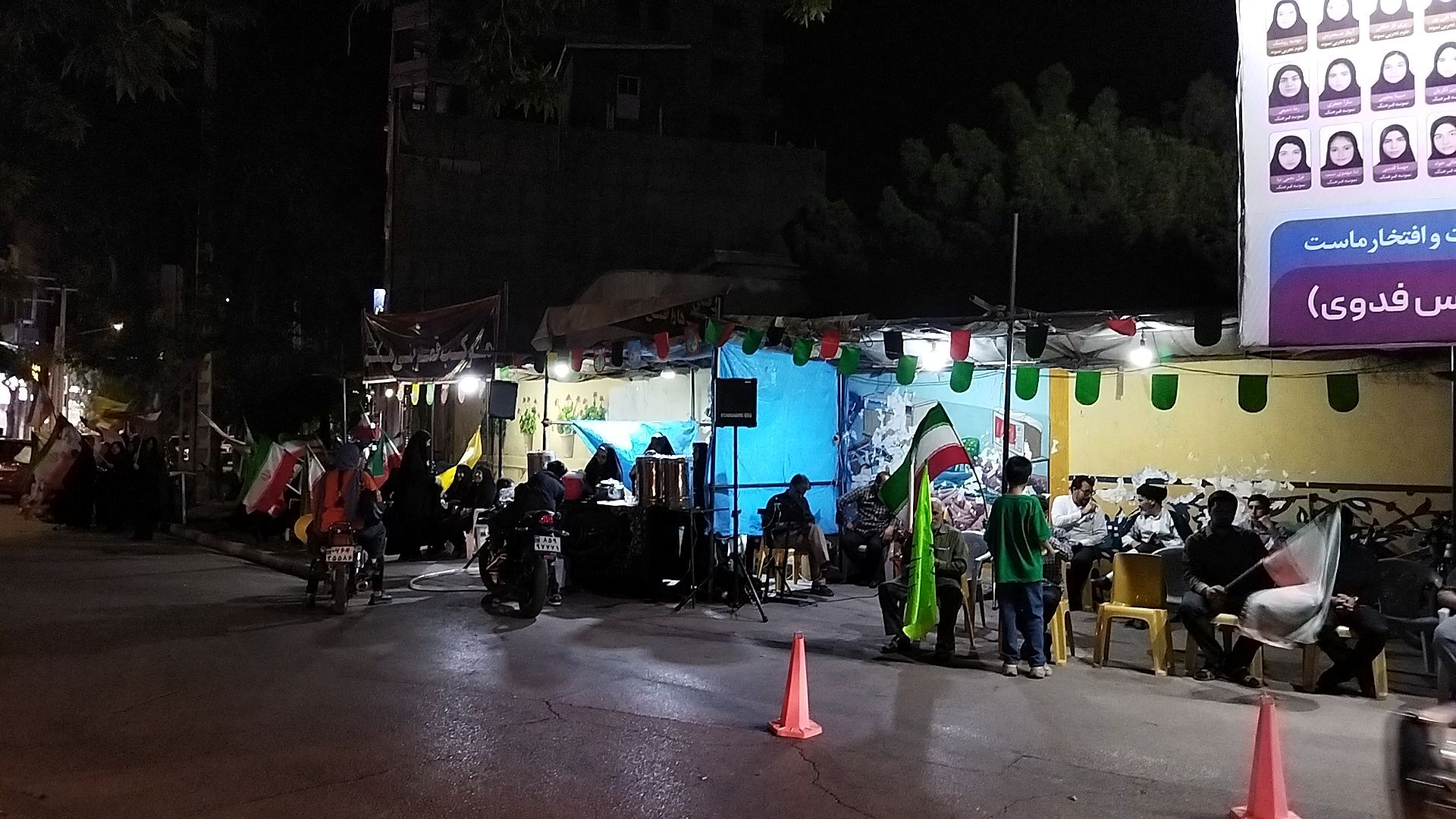 گذری بر اجتماع روبه روی  موکب قمر بنی هاشم در نود و چهارمین شب 