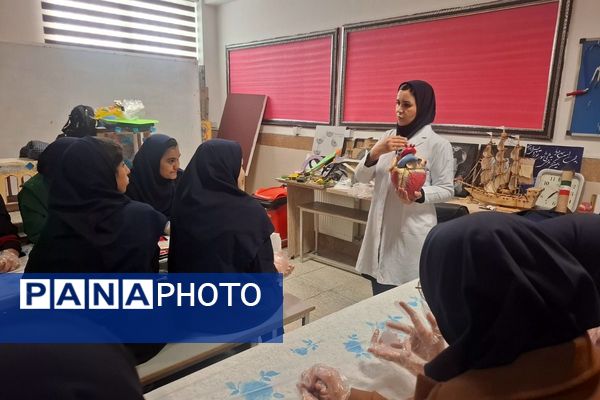 کارگاه تشریح قلب برای دانش آموزان فرزانگان شهرستان ملارد
