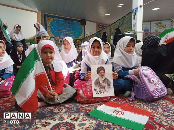 مراسم پرشور چهلمین روز شهادت دانش آموزان مدرسه  شجره طیبه شهر میناب در کلات 