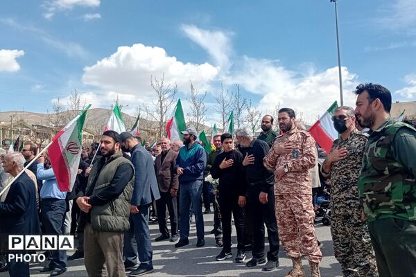 مراسم تشیع و تدفین شهدای حملات رژیم منحوس صهیونیستی آمریکایی در شهرستان پردیس 
