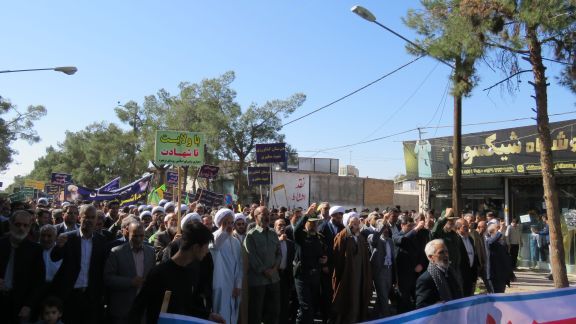 یوم الله ۱۳ آبان در شهرستان خلیل آباد 