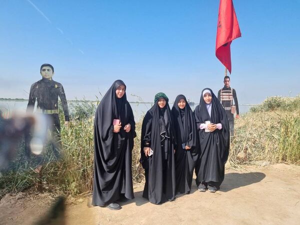 حضور دانش‌آموزان دبیرستان شهیده معصومه قزوینی در اردوی راهیان نور جنوب