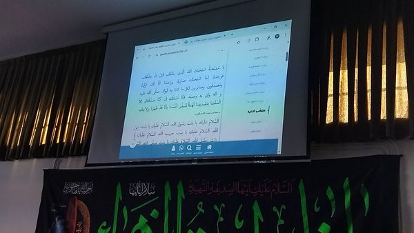 قرائت زیارت حضرت فاطمه (س) در دبیرستان شاهد ابوذر غفاری 