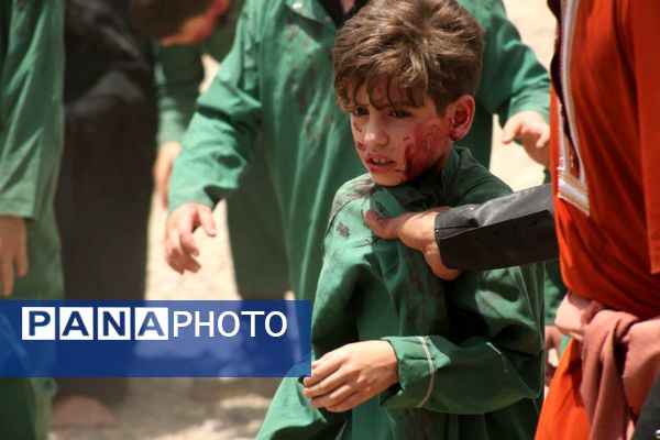 مراسم خیمه سوزی هیات «خیام الحسین» در قم