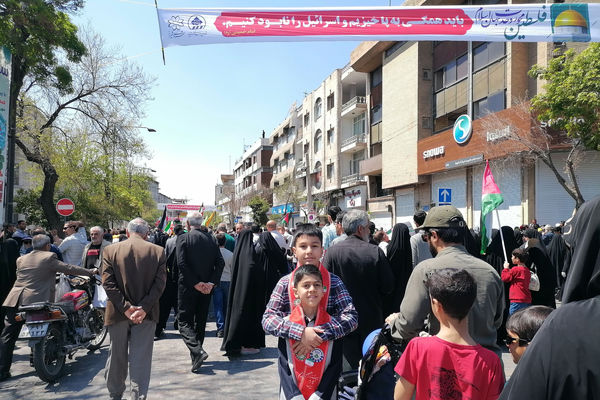همه مردم شیراز فریاد حمایت از فلسطین سر دادند