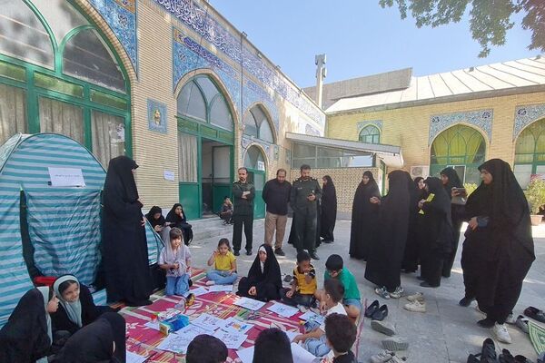 برگزاری رزمایش سراسری بسیجیان در پایگاه مسجد جامع آبسرد