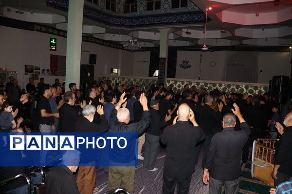 عزاداری به مناسبت شب عاشورا در مسجد حضرت صاحب الزمان(عج)