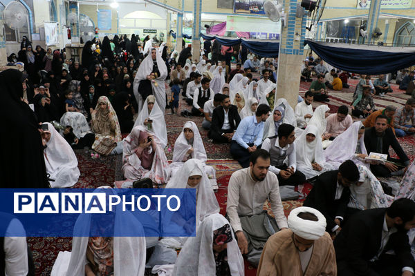 جشن ازدواج مسجدی 132 زوج جوان در قم - 2
