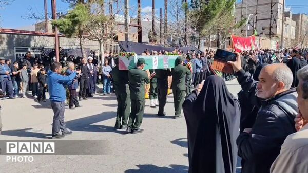 تشییع پیکر شهیده نگار میر دوست در شهر خرو