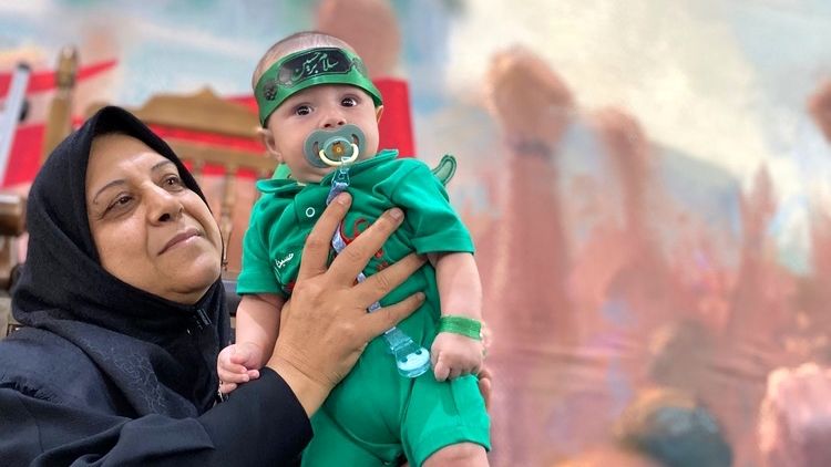 مراسم شیرخوارگان حسینی در آشخانه 