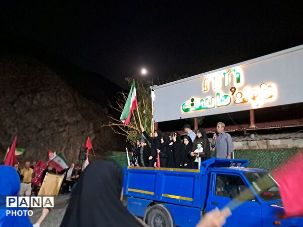 حضور پرشور مردم بخش آسارا در صد و پنجاه و یکمین شب تجمعات مردمی 
